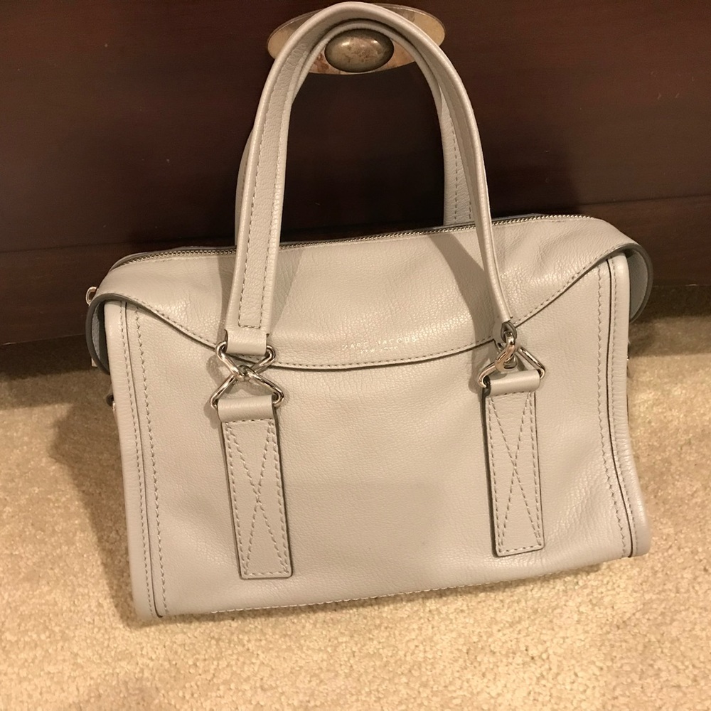 Marc Jacobs Light Gray Pebbled Leather Satchel